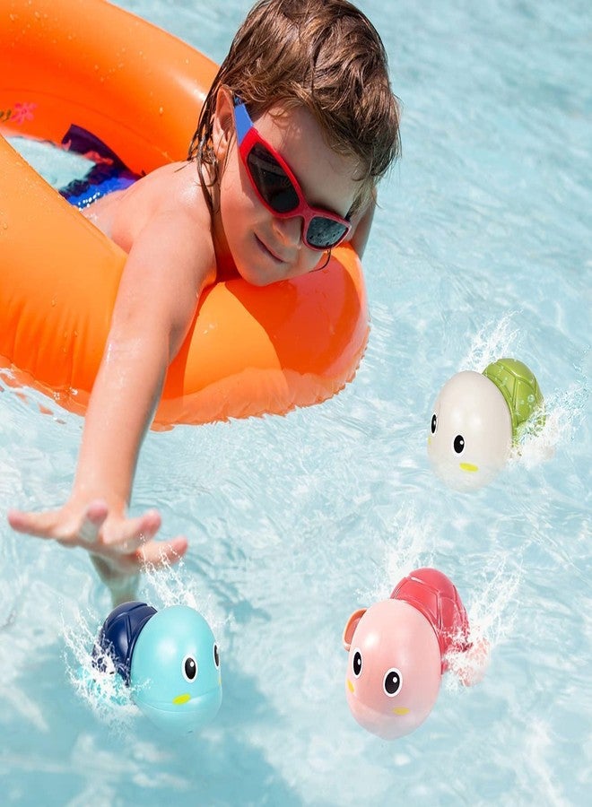 BLISSBORN Cute Swimming Turtle Bath Toys for Toddlers / Floating Wind Up Toys /New Born Baby Bathtub Water Toys - 1 pcs - Multicolour - Image 4